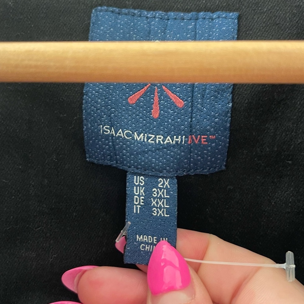 Isaac Mizrahi Black Studded Jean Jacket - Picture 4 of 7